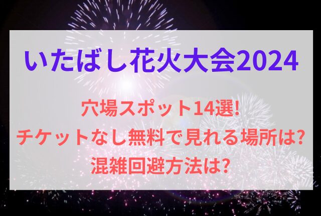 板橋花火大会 穴場スポット