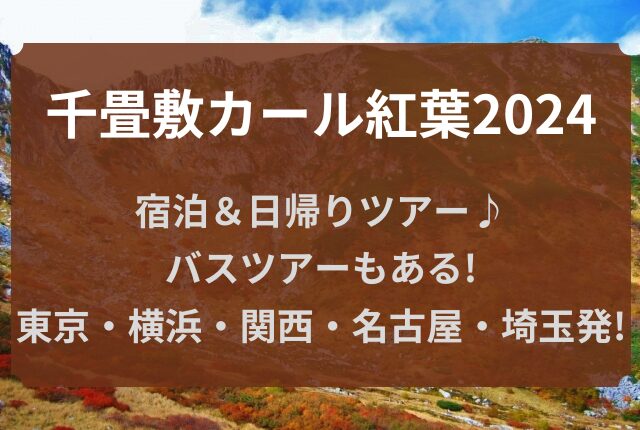 千畳敷カール 紅葉 ツアー