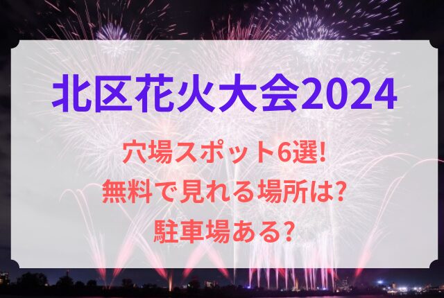 北区花火大会 穴場