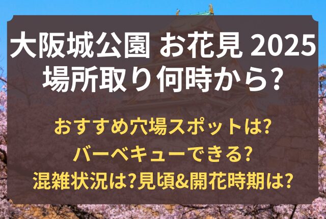 大阪城公園 花見 場所取り