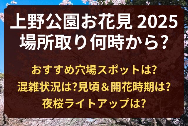 上野公園 花見 場所取り