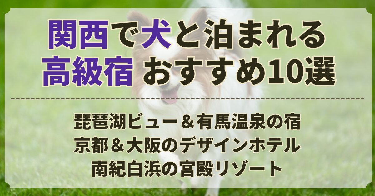 犬 と 泊まれる 高級 宿 関西