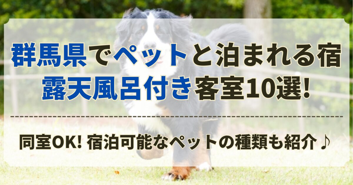 ペット 泊まれる 露天風呂 宿 群馬